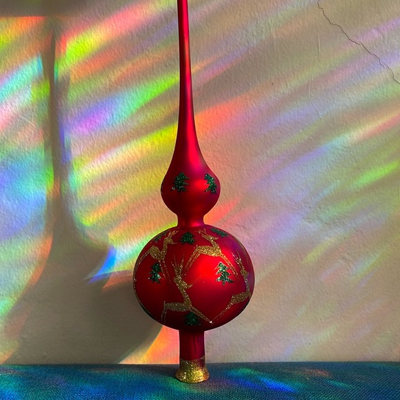 Vintage hand blown glass tree topper - Picture 1 of 9